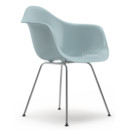 Eames Plastic Armchair RE DAX, Eisgrau, Ohne Polsterung, Ohne Polsterung, Standardhöhe - 43 cm, Verchromt