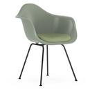 Details Vitra DAX DAX, Moosgrau, Mit Sitzpolster, Elfenbein / forest, Standardhöhe - 43 cm, Beschichtet basic dark