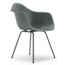 Eames Plastic Armchair RE DAX, Granitgrau, Ohne Polsterung, Ohne Polsterung, Standardhöhe - 43 cm, Beschichtet basic dark