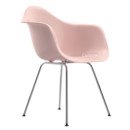 Eames Plastic Armchair RE DAX, Zartrosé, Ohne Polsterung, Ohne Polsterung, Standardhöhe - 43 cm, Verchromt