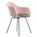 DAX, Zartrosé, Mit Sitzpolster, Warmgrey / elfenbein, Standardhöhe - 43 cm, Beschichtet basic dark