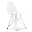 Eames Plastic Side Chair RE DSR, Weiß, Ohne Polsterung, Ohne Polsterung, Standardhöhe - 43 cm, Verchromt