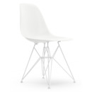 Eames Plastic Side Chair RE DSR, Weiß non-RE, Ohne Polsterung, Ohne Polsterung, Standardhöhe - 43 cm, Beschichtet weiß