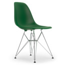 Eames Plastic Side Chair RE DSR, Smaragd, Ohne Polsterung, Ohne Polsterung, Standardhöhe - 43 cm, Verchromt
