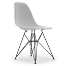 Eames Plastic Side Chair RE DSR, Cotton white, Ohne Polsterung, Ohne Polsterung, Standardhöhe - 43 cm, Beschichtet basic dark