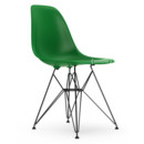 Eames Plastic Side Chair RE DSR, Grün non-RE, Ohne Polsterung, Ohne Polsterung, Standardhöhe - 43 cm, Beschichtet basic dark