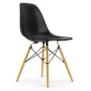 Details Vitra Eames Plastic Side Chair RE DSW Eames Plastic Side Chair RE DSW, Tiefschwarz, Ohne Polsterung, Ohne Polsterung, Standardhöhe - 43 cm, Ahorn gelblich