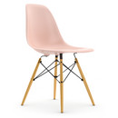 Eames Plastic Side Chair RE DSW, Zartrosé, Ohne Polsterung, Ohne Polsterung, Standardhöhe - 43 cm, Ahorn gelblich