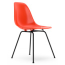 Eames Plastic Side Chair RE DSX, Rot (poppy red), Ohne Polsterung, Ohne Polsterung, Standardhöhe - 43 cm, Beschichtet basic dark