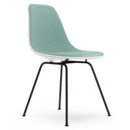 Eames Plastic Side Chair RE DSX, Weiß, Mit Vollpolsterung, Eisblau / elfenbein, Standardhöhe - 43 cm, Beschichtet basic dark