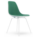 Eames Plastic Side Chair RE DSX, Eisgrau, Mit Vollpolsterung, Mint / forest, Standardhöhe - 43 cm, Beschichtet weiß