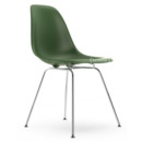 Eames Plastic Side Chair RE DSX, Forest, Ohne Polsterung, Ohne Polsterung, Standardhöhe - 43 cm, Verchromt