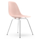 Eames Plastic Side Chair RE DSX, Zartrosé, Ohne Polsterung, Ohne Polsterung, Standardhöhe - 43 cm, Verchromt