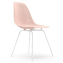 Eames Plastic Side Chair RE DSX, Zartrosé, Ohne Polsterung, Ohne Polsterung, Standardhöhe - 43 cm, Beschichtet weiß