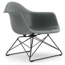 Eames Plastic Armchair RE LAR, Granitgrau, Ohne Polsterung, Beschichtet basic dark