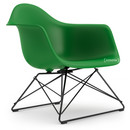 Eames Plastic Armchair RE LAR, Grün, Ohne Polsterung, Beschichtet basic dark