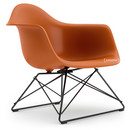 Eames Plastic Armchair RE LAR, Rostorange, Ohne Polsterung, Beschichtet basic dark