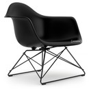 Eames Plastic Armchair RE LAR, Tiefschwarz, Ohne Polsterung, Beschichtet basic dark