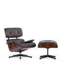 Lounge Chair & Ottoman - Beauty Versions, Santos Palisander, Pflaume, 89 cm, Aluminium poliert, Seiten schwarz