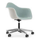 Eames Plastic Armchair RE PACC, Weiß, Mit Vollpolsterung, Eisblau / elfenbein