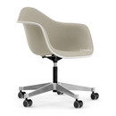 Eames Plastic Armchair RE PACC, Kieselstein RE, Mit Vollpolsterung, Warmgrey / elfenbein