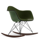 Eames Plastic Armchair RE RAR mit Polsterung, Forest, Mit Vollpolsterung, Nero / forest, Schwarz, Basic Dark/Ahorn dunkel