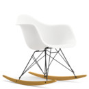 Eames Plastic Armchair RE RAR, Weiß, Beschichtet basic dark, Ahorn gelblich