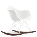 Eames Plastic Armchair RE RAR, Weiß, Beschichtet weiß, Ahorn dunkel