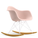 Eames Plastic Armchair RE RAR, Zartrosé, Beschichtet weiß, Ahorn gelblich