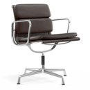 Soft Pad Chair EA 207 / EA 208, EA 207 - nicht drehbar, Poliert, Leder Premium F kastanie, Plano braun