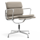 Soft Pad Chair EA 207 / EA 208, EA 207 - nicht drehbar, Verchromt, Leder Premium F sand, Plano mauve grau