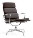 Details Vitra Soft Pad Chair EA 215 / EA 216 Soft Pad Chair EA 215 / EA 216, Drehbar, Poliert, Leder kastanie