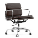 Soft Pad Chair EA 217, Verchromt, Leder Premium F kastanie, Plano braun