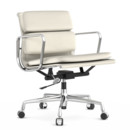 Soft Pad Chair EA 217, Verchromt, Leder Premium F snow, Plano weiß