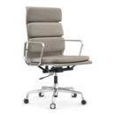 Soft Pad Chair EA 219, Verchromt, Leder Premium F sand, Plano mauve grau
