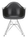 Eames Fiberglass Armchair DAR, Eames elephant hide grey, Verchromt