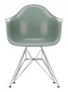 Eames Fiberglass Armchair DAR, Eames sea foam green, Verchromt