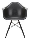 Eames Fiberglass Armchair DAW, Eames elephant hide grey, Ahorn schwarz