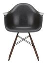 Eames Fiberglass Armchair DAW, Eames elephant hide grey, Ahorn dunkel