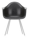 Eames Fiberglass Armchair DAX, Eames elephant hide grey, Verchromt