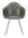 Eames Fiberglass Armchair DAX, Eames raw umber, Verchromt