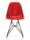 Eames Fiberglass Chair DSR, Eames classic red, Pulverbeschichtet basic dark glatt