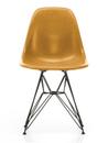 Eames Fiberglass Chair DSR, Eames ochre dark, Pulverbeschichtet basic dark glatt