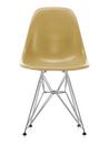 Eames Fiberglass Chair DSR, Eames ochre light, Glanzchrom