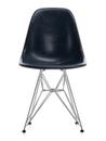 Eames Fiberglass Chair DSR, Eames navy blue, Glanzchrom