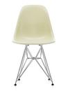 Eames Fiberglass Chair DSR, Eames parchment, Glanzchrom