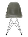 Eames Fiberglass Chair DSR, Eames raw umber, Glanzchrom