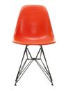 Eames Fiberglass Chair DSR, Eames red orange, Pulverbeschichtet basic dark glatt