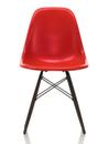Eames Fiberglass Chair DSW, Eames classic red, Ahorn schwarz
