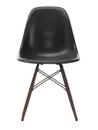 Eames Fiberglass Chair DSW, Eames elephant hide grey, Ahorn dunkel